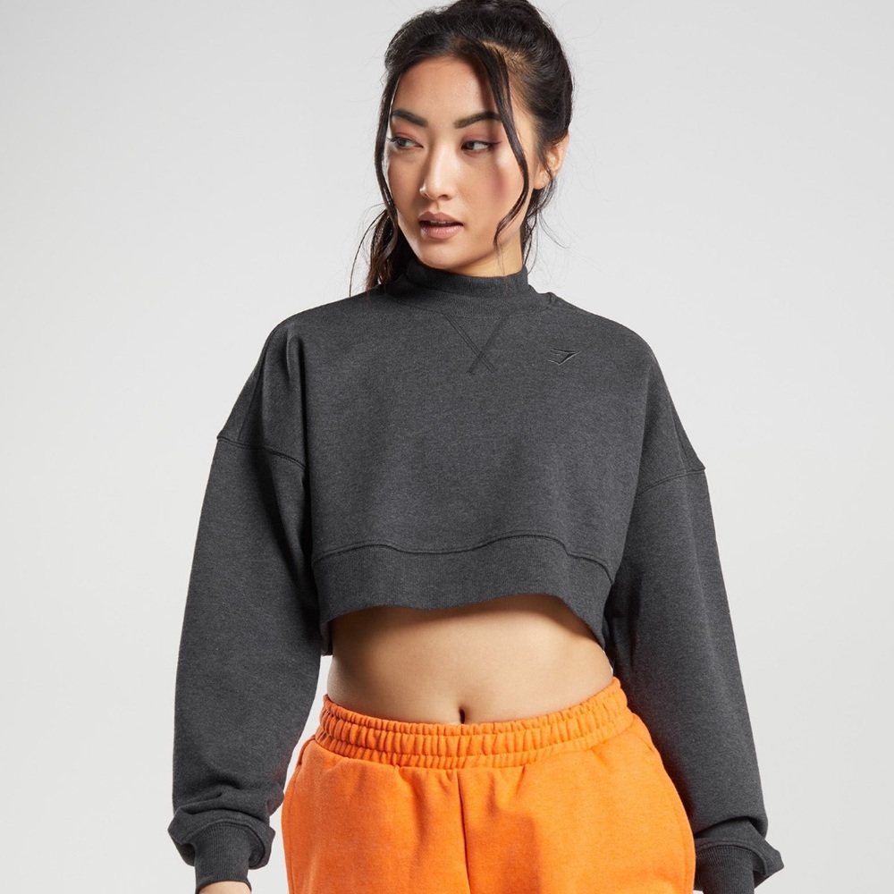 gymshark - rest day sweats cropped pullover (Discounted shipping)